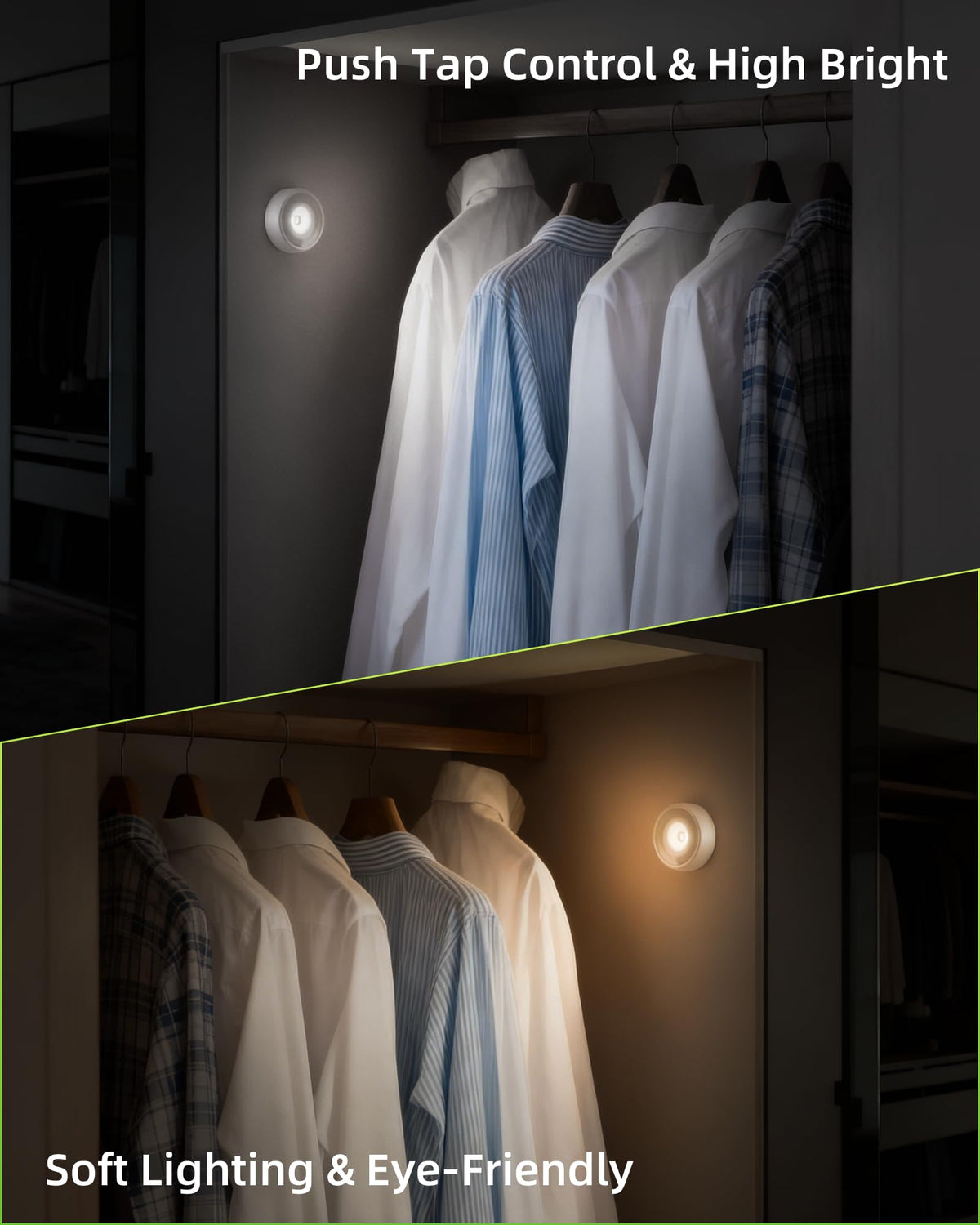 EZVALO closet and pantry lighting to improve visibility at night