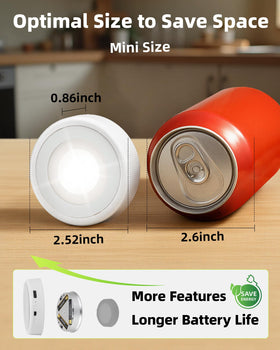 EZVALO USB-rechargeable puck light with cable for easy charging