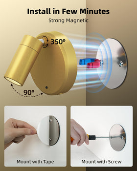 EZVALO compact spotlight tilts and rotates for precise aim.