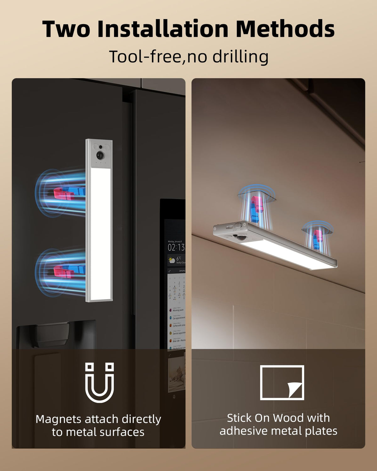 EZVALO magnetic installation for quick tool-free mounting