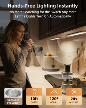 Close-up of EZVALO motion sensor enabling instant lighting when movement is detected.
