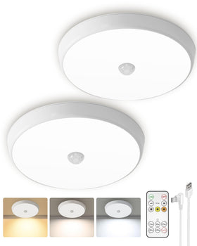 EZVALO motion sensor light indoor 2-pack provides wireless illumination for hallways and closets.