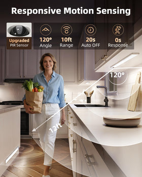 Motion-sensor EZVALO light detects movement up to 10 feet.