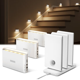 EZVALO motion-sensor night light setup guiding hallway safely at night