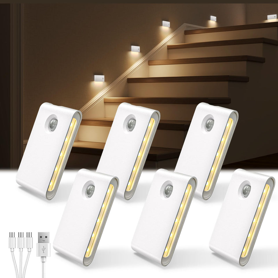 EZVALO motion sensor night light for stairs providing hands-free navigation
