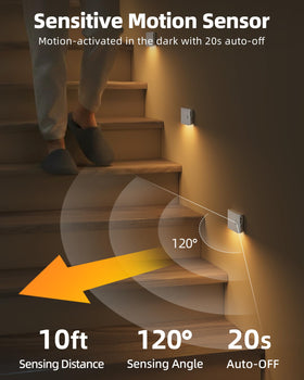 EZVALO stair light magnetic installation on metal surface for easy repositioning.