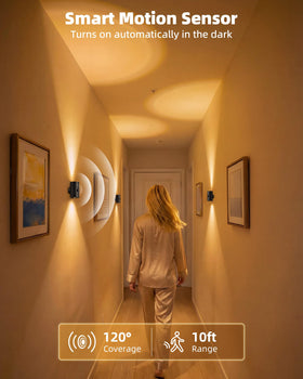 EZVALO wall sconce with 3000K-6500K temps for cozy to bright tasks.