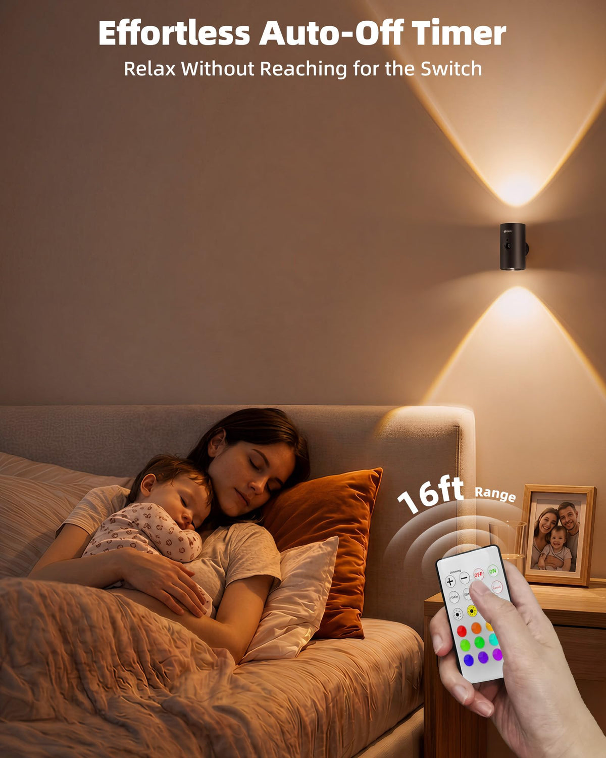 EZVALO motion sensor activates in low light for nighttime safety.