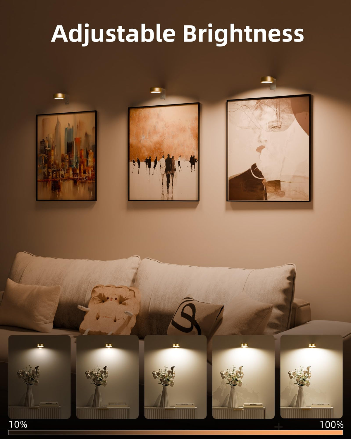 EZVALO 12 RGB colors illuminate art with customizable ambiance.