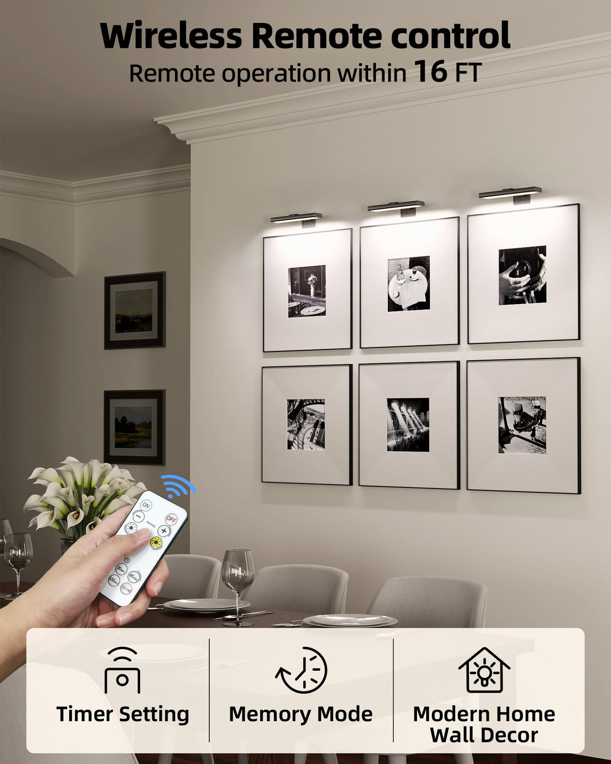 EZVALO picture light color temperature options for mood lighting.