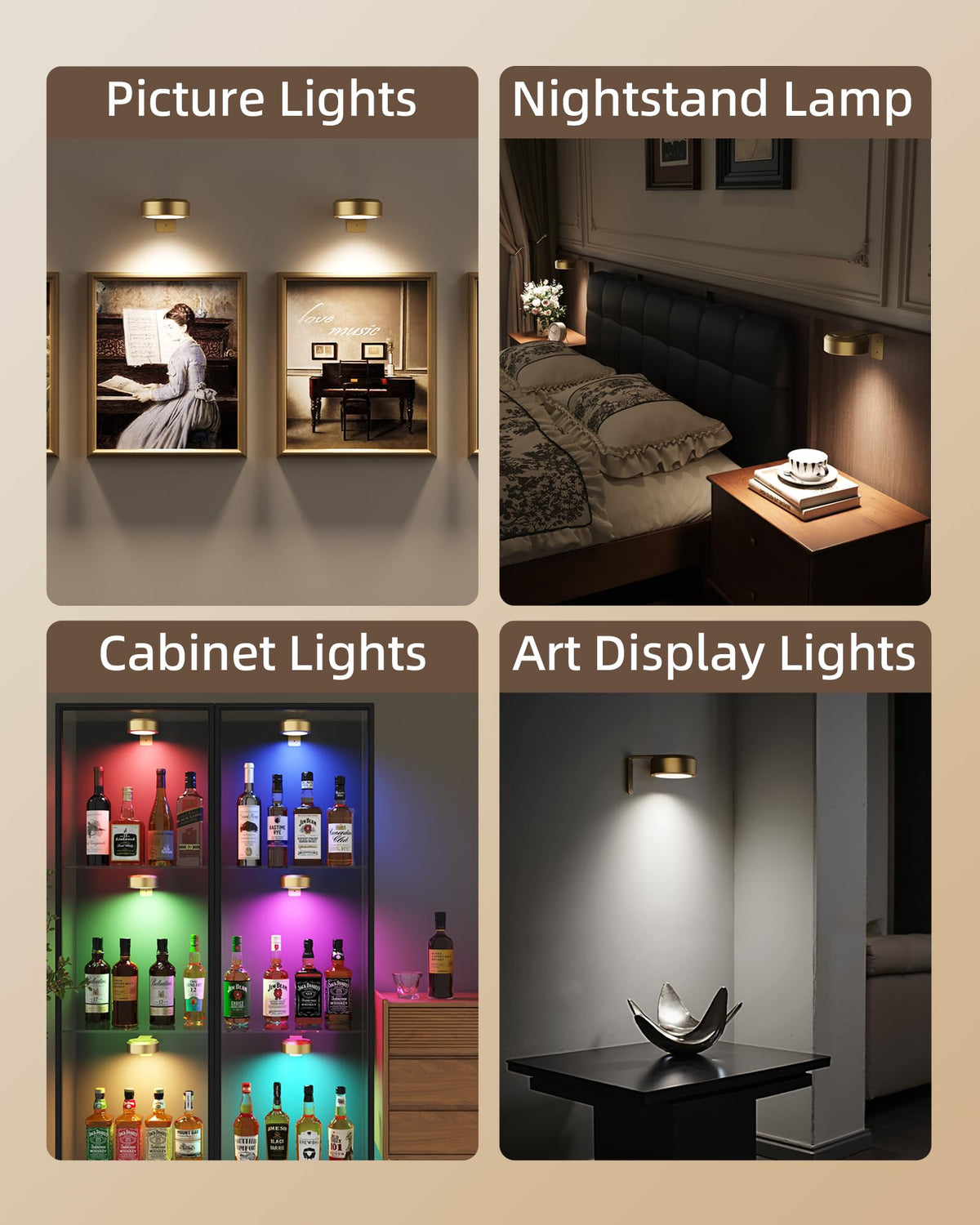 EZVALO picture light shows 3 color temps and 12 RGB options for mood lighting