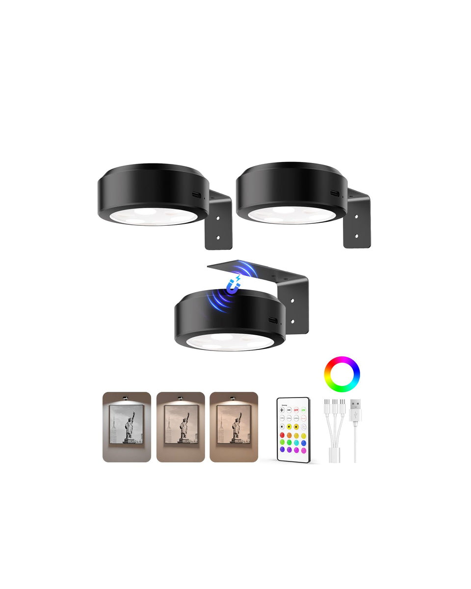 EZVALO Picture Light showing battery life for long-lasting frame illumination
