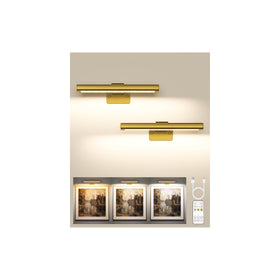 EZVALO Picture Light in gold finish front view highlights art illumination and color accuracy.