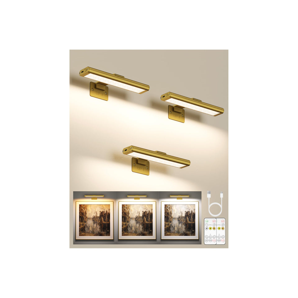 EZVALO picture light on wall mount brightens artwork evenly.
