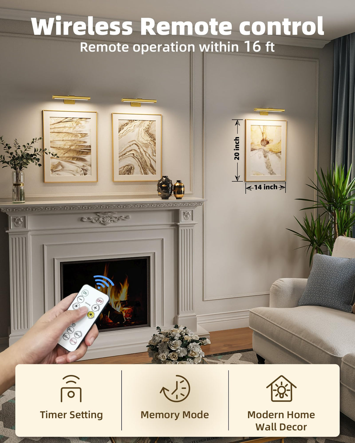 EZVALO remote control in use for convenient dimming and color temp adjustment.