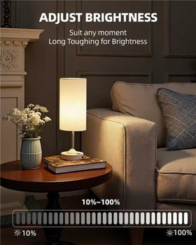 EZVALO portable wood-grain desk lamp for easy room-to-room use.