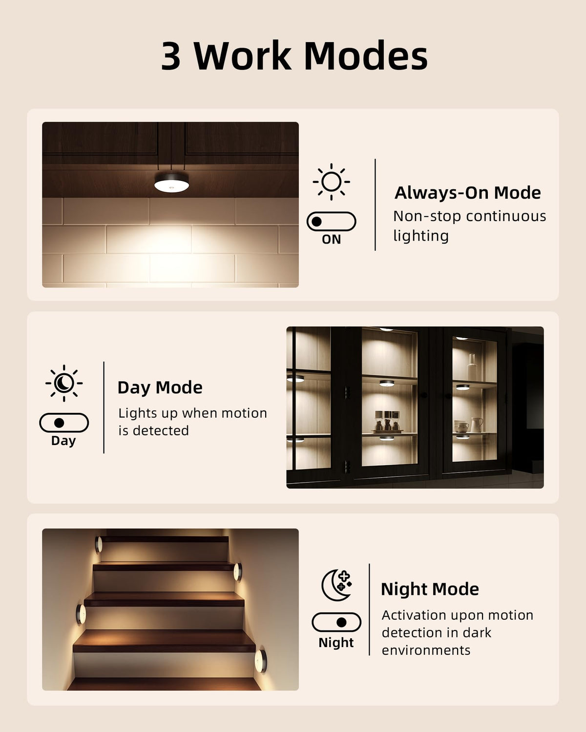 EZVALO puck light dimming for smooth brightness control.