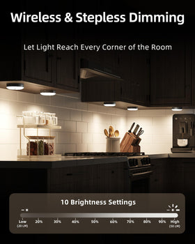 EZVALO puck light with three white temperatures for task lighting.