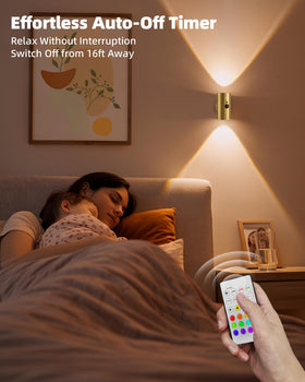 EZVALO remote timer function for longer lighting during activities