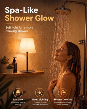 EZVALO Spa-Like Shower Lamp base with detachable poles for stable mounting