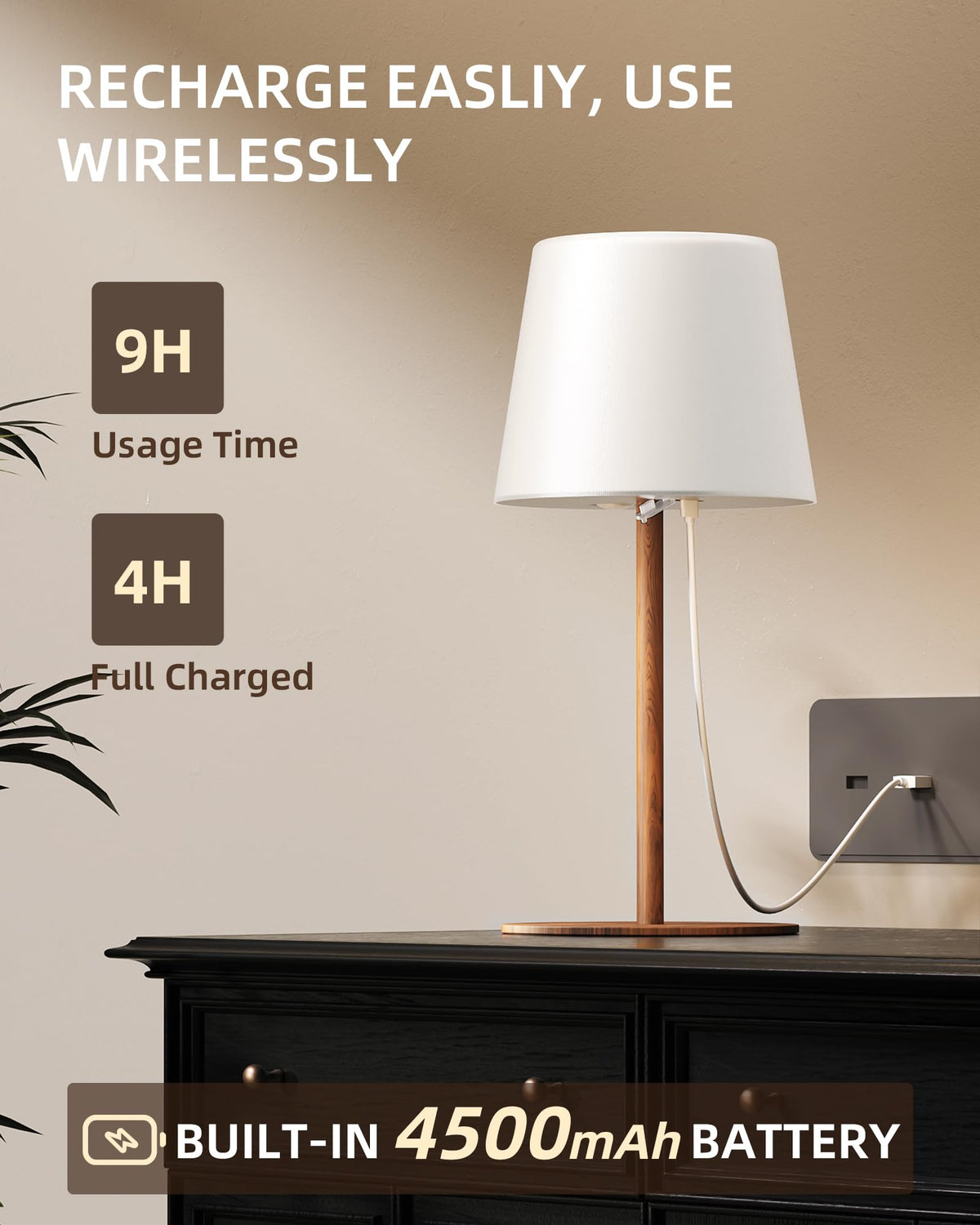 EZVALO Touch control enables easy dimming and power at a touch.