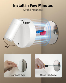 EZVALO spot light two-pack-white provides versatile display lighting.