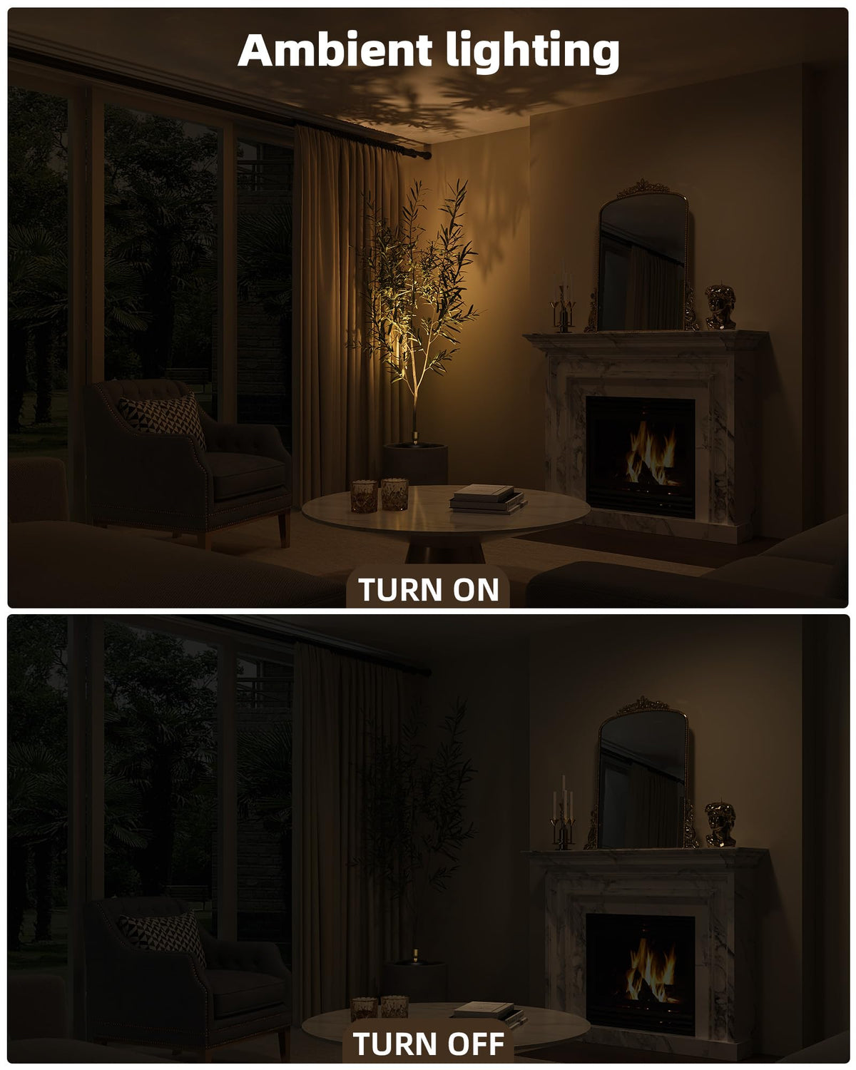 EZVALO Battery-powered uplight for cordless placement anywhere