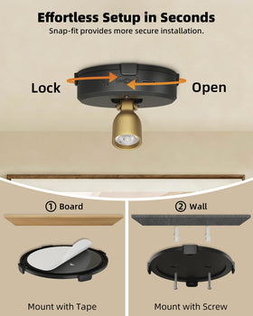 EZVALO Wireless installation with adhesive tape or screws