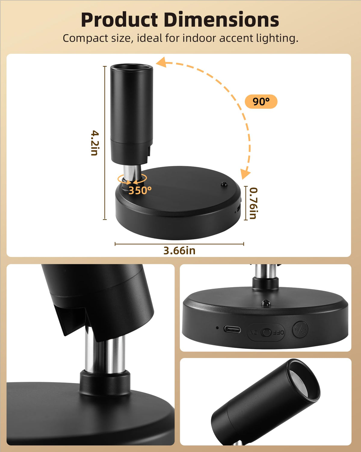 EZVALO produces 100 lumens of glare-free accent lighting for small objects.
