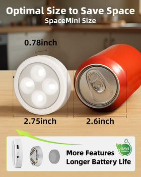 EZVALO stick-on tap light with three color temps for flexible mood lighting.
