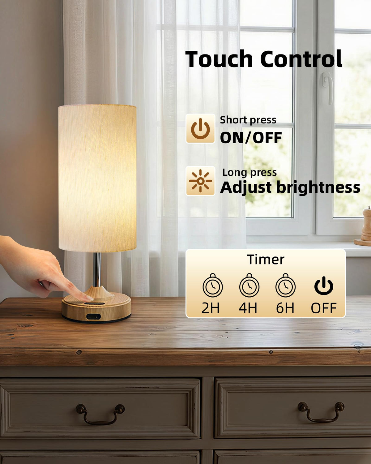 EZVALO rechargeable battery-powered lamp for cordless convenience.