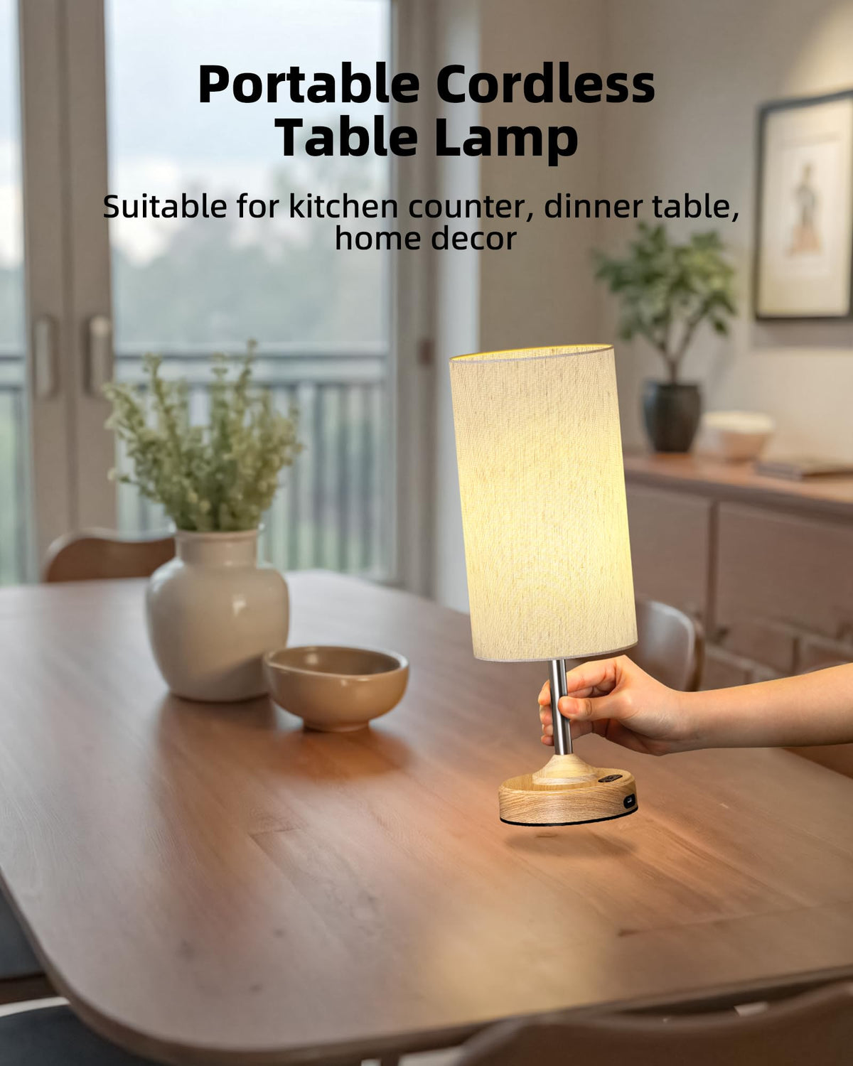 EZVALO touch-dim lamp with smooth brightness control.