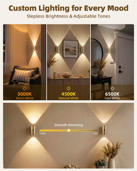 EZVALO three color temperatures 3000K 4500K 6500K for flexible ambience