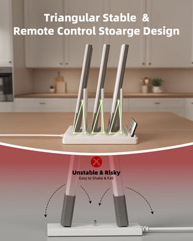 EZVALO triangular stability design prevents tipping