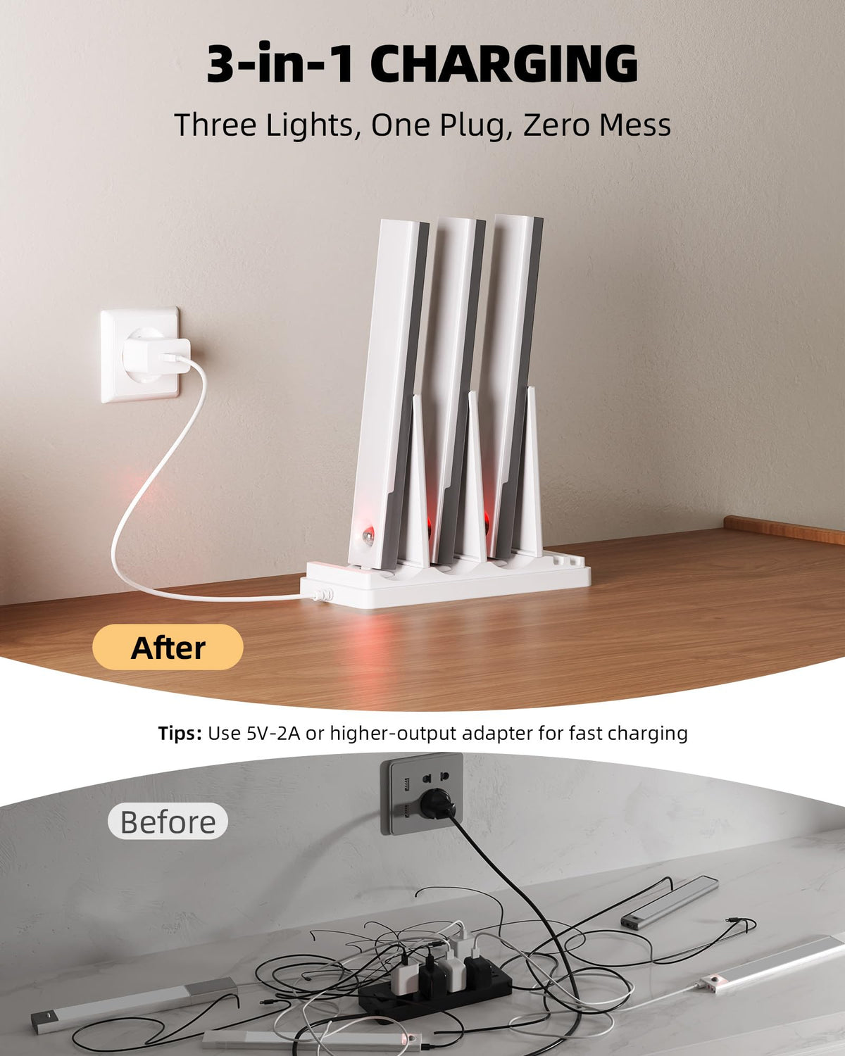 EZVALO closet lighting in natural white 4500K for clear visibility