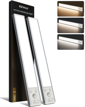 EZVALO under-cabinet light with magnet attachment for quick mounting.