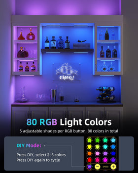 EZVALO under cabinet light rechargeable battery enables wireless installation and long use