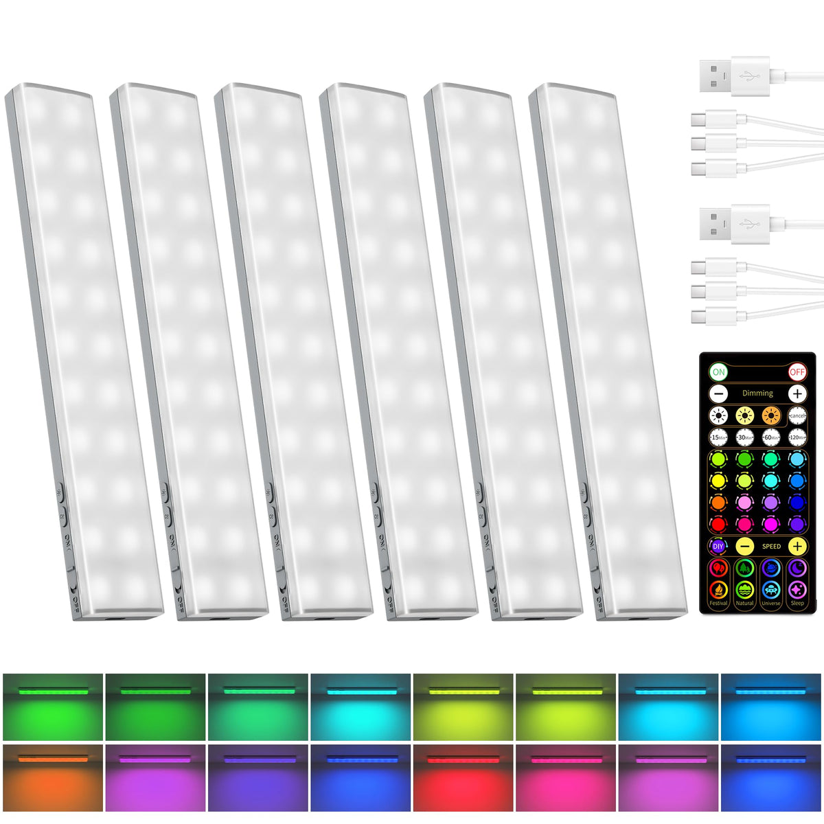 EZVALO under cabinet light with remote control for precise color and brightness adjustments