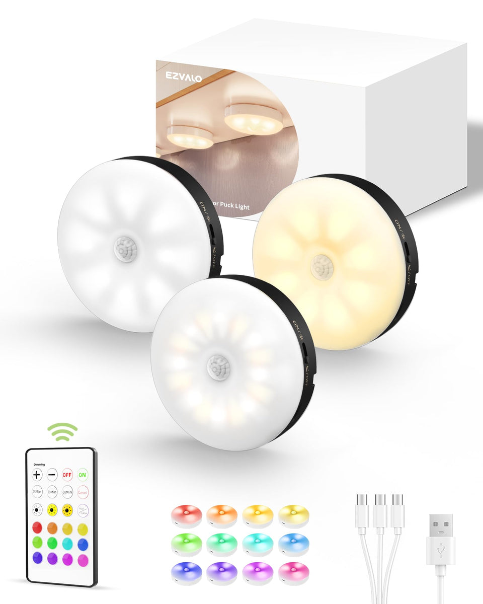 EZVALO under-cabinet light with remote for easy control in kitchen or cabinet spaces