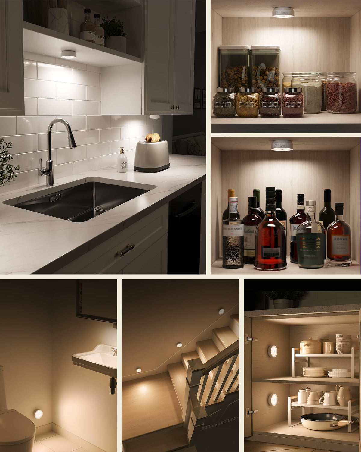 EZVALO versatile closet lighting for stairs, cabinets, and storage.