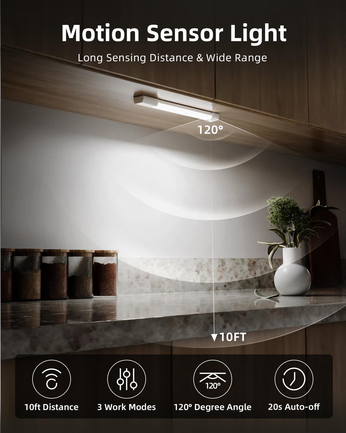 EZVALO wireless closet light rechargeable for clutter-free storage lighting