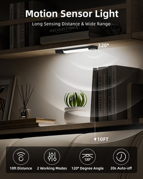 EZVALO wireless closet lights with motion sensor provide hands-free illumination.