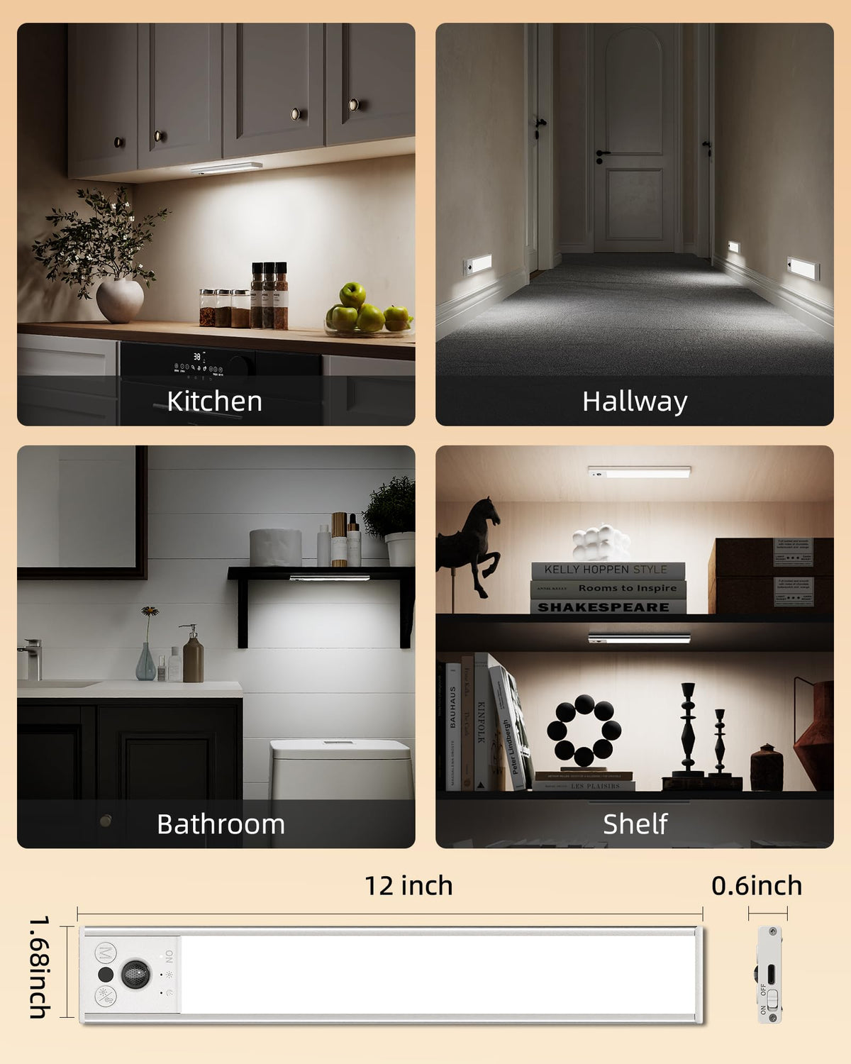 EZVALO wireless light suitable for kitchens, closets, stairs and storage areas
