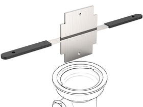 EZYPAK waste drain tool in a 3-tier sink, easing maintenance.
