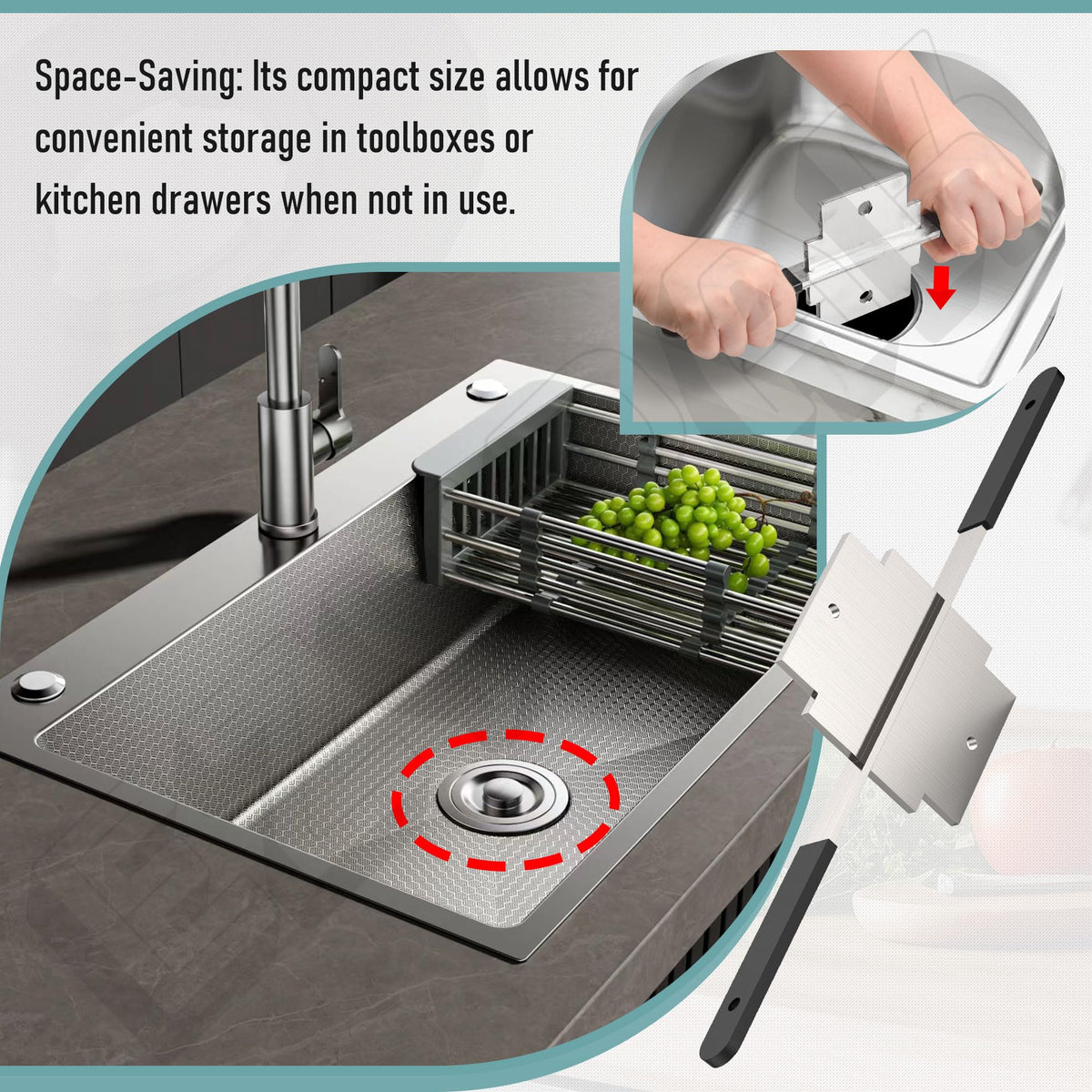 EZYPAK ergonomic design enables smooth operation during drain tasks.