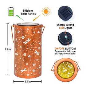 EZTZEN Dragonfly lantern enhances garden ambience with warm glow