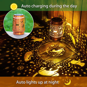 EZTZEN IP65 waterproof cat lantern withstands rain and snow