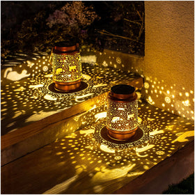 EZTZEN metal decorative cat lantern for a stylish garden touch