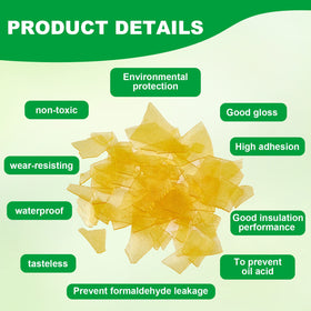 Fabbay blonde shellac flakes deliver a glossy finish with quick drying for wood projects.
