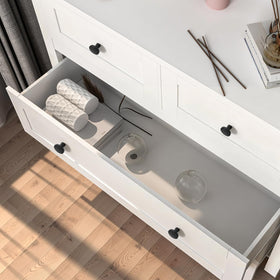 FABERHOM dresser and cabinet use with minimalist matte black hardware